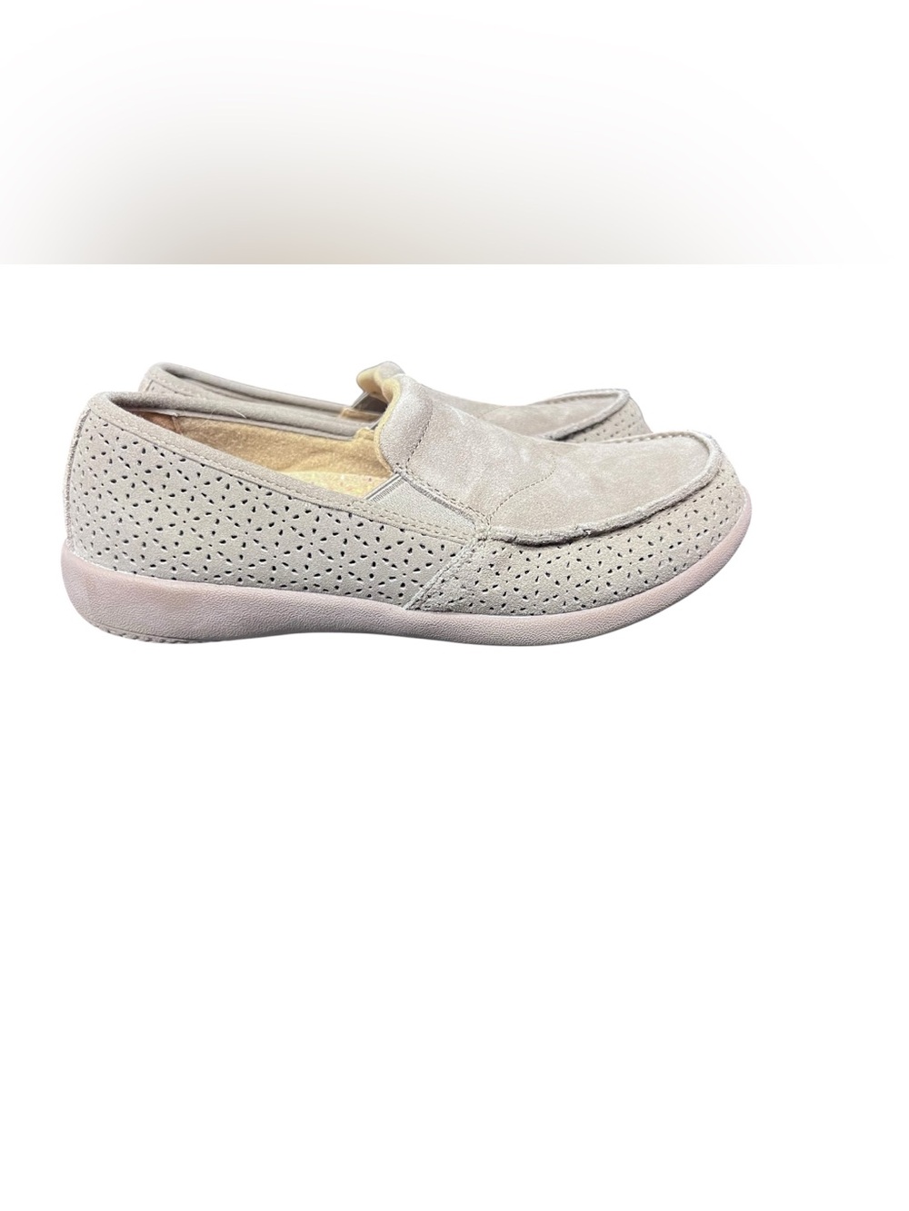Revitalign Orthotic Suede Slip On - Siesta Star- Tan Shimmer, US 8.5D - Picture 2 of 8